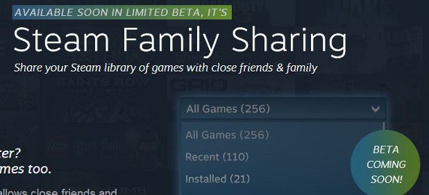 Steam: Family Sharing gestattet den Zugriff auf Spiele anderer Nutzer Steam: Family Sharing gestattet den Zugriff auf Spiele anderer Nutzer