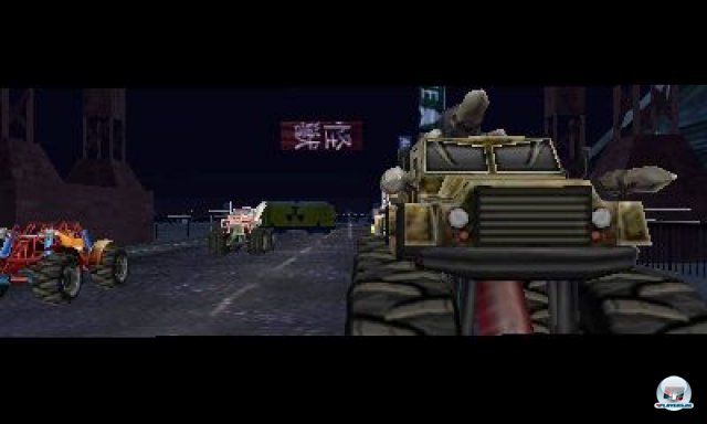 Die Engine kommt selbst mit derart hässlicher Grafik nicht klar: Die niedrige Framerate verwandelt die Offroad-Rennen in eine Slideshow. Die Engine kommt selbst mit derart hässlicher Grafik nicht klar: Die niedrige Framerate verwandelt die Offroad-Rennen in eine Slideshow.
