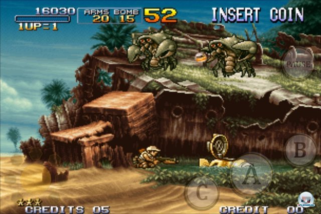Auch auf den mobilen Plattformen hat Metal Slug 3 nichts von seinem Ballerwahnsinn verloren - außerdem sieht's immer noch verteufelt gut aus! Auch auf den mobilen Plattformen hat Metal Slug 3 nichts von seinem Ballerwahnsinn verloren - außerdem sieht's immer noch verteufelt gut aus!