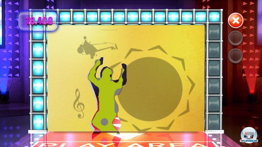 Die Aufgabe: Den Körper vor dem Kinect-Sensor so zu verbiegen, dass er in die Schablone passt. Die Aufgabe: Den Körper vor dem Kinect-Sensor so zu verbiegen, dass er in die Schablone passt.