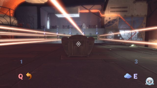 Erhöht man die Schwerkraft, macht man damit gleichzeitig auch alle Objekte massiver. Man kann sie dann zwar nicht mehr anheben, aber sie schützen einen auch vor tödlichen Laserstrahlen. Erhöht man die Schwerkraft, macht man damit gleichzeitig auch alle Objekte massiver. Man kann sie dann zwar nicht mehr anheben, aber sie schützen einen auch vor tödlichen Laserstrahlen.