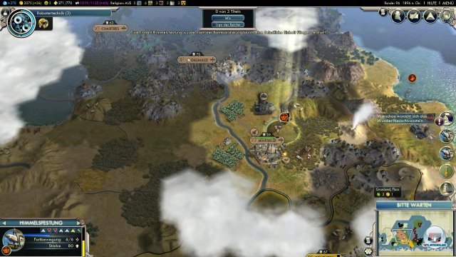 Über den Wolken: Wer Civilization V kennt, wird sich dank stufenlosem Zoom und bekannter Benutzeroberfläche in der Erweiterung heimisch fühlen. Einsteiger profitieren von den Hinweisen der Berater. Über den Wolken: Wer Civilization V kennt, wird sich dank stufenlosem Zoom und bekannter Benutzeroberfläche in der Erweiterung heimisch fühlen. Einsteiger profitieren von den Hinweisen der Berater.
