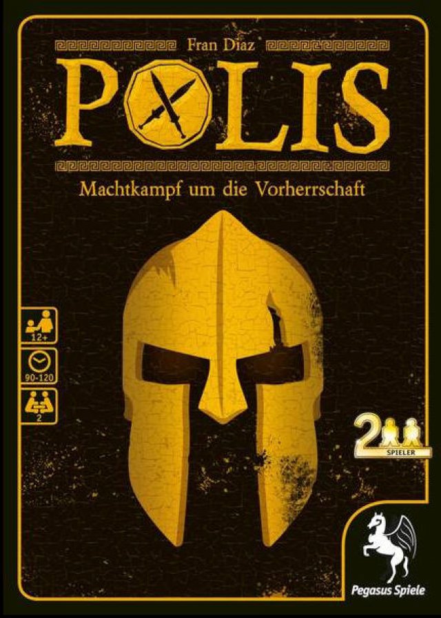 Polis ist komplett auf Deutsch bei Pegasus erschienen. Es ist für zwei Spieler konzipiert und kostet knapp 30 Euro.