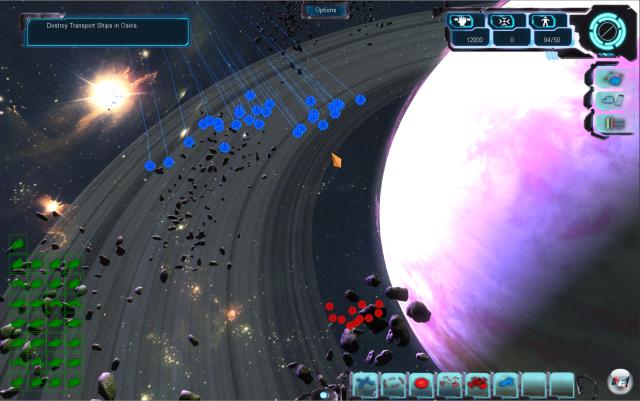 Die Nutzerführung ist längst nicht so übersichtlich wie im ähnlich gelagerten Sins of a Solar Empire. Viele kleine Symbole verwirren mehr als dass sie Übersicht schaffen. Die Nutzerführung ist längst nicht so übersichtlich wie im ähnlich gelagerten Sins of a Solar Empire. Viele kleine Symbole verwirren mehr als dass sie Übersicht schaffen.