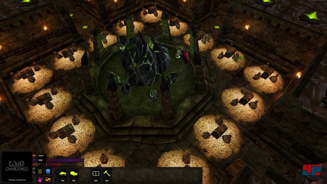 Klassisch: Das Dungeon-Herz muss um jeden Preis gegen Helden und konkurrierende Underlords verteidigt werden.