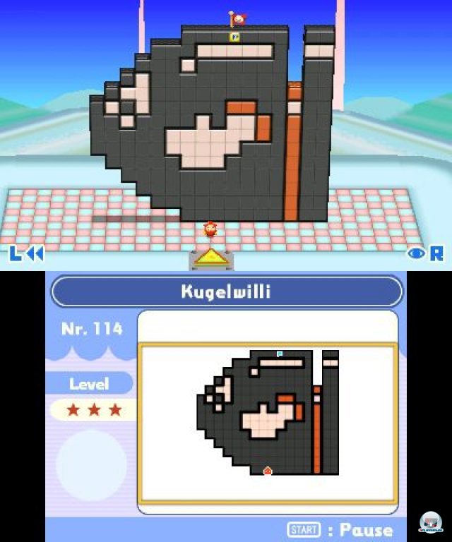 Mit dem Editor lassen sich pixelige Bilder zeichnen und in Puzzles verwandeln - ähnlich wie der mitgelieferte Kugelwilli. Mit dem Editor lassen sich pixelige Bilder zeichnen und in Puzzles verwandeln - ähnlich wie der mitgelieferte Kugelwilli.