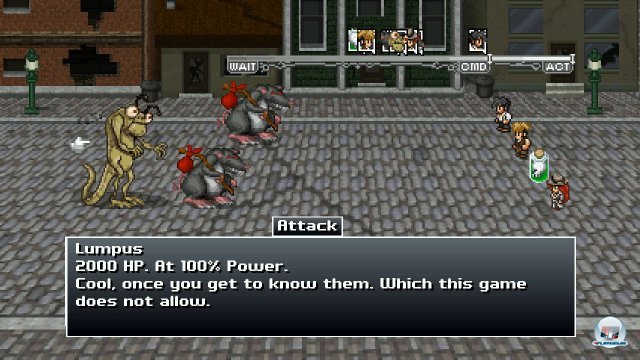 Das Kampfsystem ist einfach, aber interessant; das Reihenfolge-System und die verschiedenen Klassen bringen Tiefe ins Spiel. Das Kampfsystem ist einfach, aber interessant; das Reihenfolge-System und die verschiedenen Klassen bringen Tiefe ins Spiel.