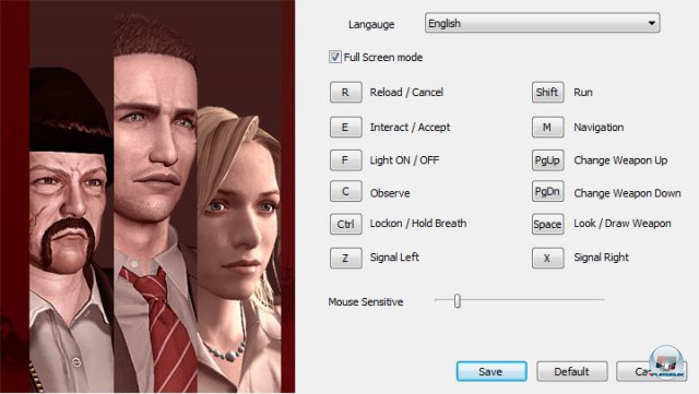 Das Optionsmenü am PC. Im Spiel kann man noch kleine Änderungen wie das Umkehren der Kamerabewegung vornehmen, wichtige grafische Einstellungen fehlen aber. Das Optionsmenü am PC. Im Spiel kann man noch kleine Änderungen wie das Umkehren der Kamerabewegung vornehmen, wichtige grafische Einstellungen fehlen aber.