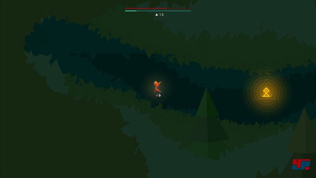Die nächste Rune findet man im Daw-Level, der direkt nach der riesigen siebenarmigen Maschine am Ende des Tutorial-Levels beginnt. Die Rune befindet sich in einer versteckten Höhlenpassage, die man abermals erreicht, wenn man immer so tief wie möglich nach rechts fliegt - kurz nach einer verschlüsselten Steintafel und vier kleinen Schlüsselscherben ins Dickicht.