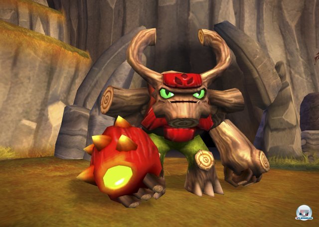 Einer der Giganten in der Skylanders-Welt: Tree Rex. Einer der Giganten in der Skylanders-Welt: Tree Rex.